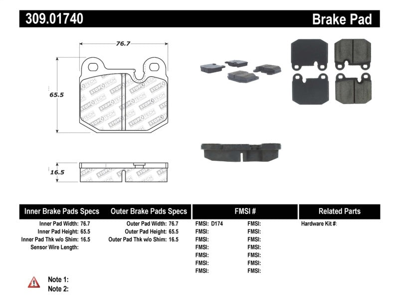 StopTech Performance Brake Pads