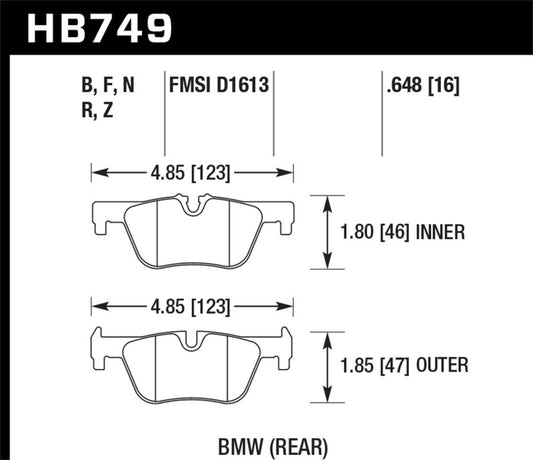 Hawk DTC-80 13-16 BMW 328i Rear Brake Pads