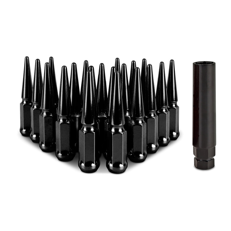 Mishimoto Steel Spiked Lug Nuts M12x1.5 20pc Set - Black