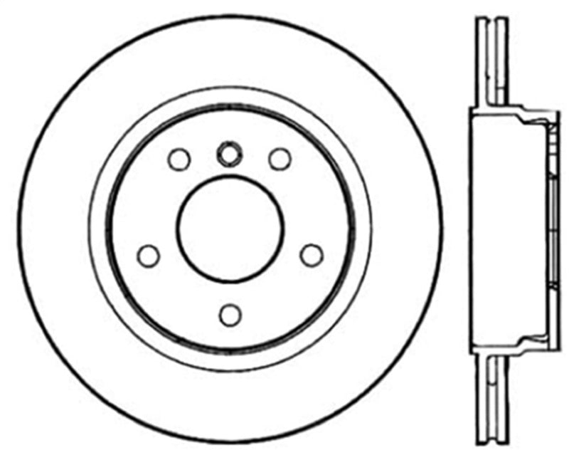 StopTech Power Slot 00 BMW 323 / 01-07 325 / 99-00 328 Series Rear Left Drilled & Slotted Rotor