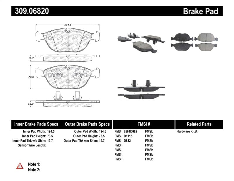 StopTech Performance Brake Pads