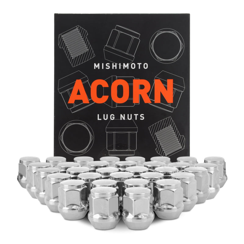 Mishimoto Steel Acorn Lug Nuts M14 x 1.5 - 32pc Set - Chrome