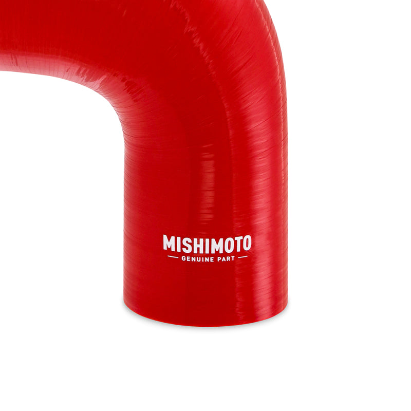 Mishimoto Silicone Reducer Coupler 90 Degree 3in to 4in - Red