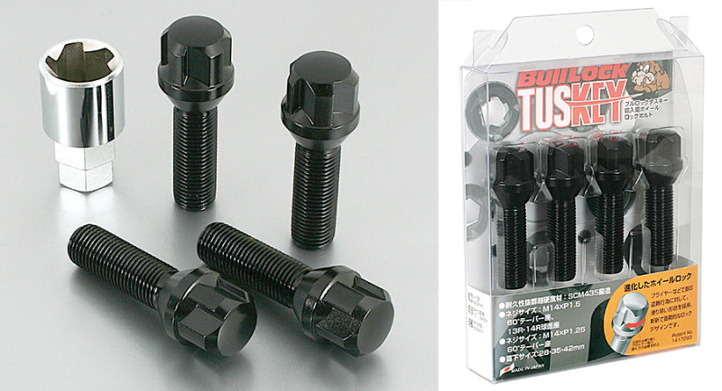 Project Kics Bull Lock Tuskey Bolt 14X1.25 60 Deg/35mm Black